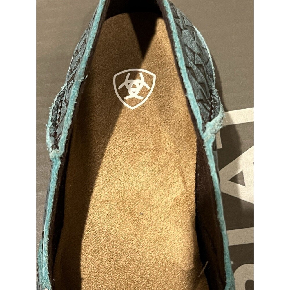 Ariat Cruiser NWOT Turquoise Embossed Slip On Loafer Shoes Sz 8  10046921 - Picture 4 of 7